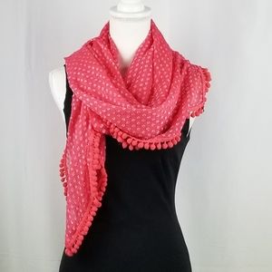 StyleSnob Pink 100% Silk Square Scarf